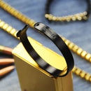 Fashion Titanium Steel Letters Men Bracelet Vintage Mechanical Wrench Open Bangle Bracelets for Men
