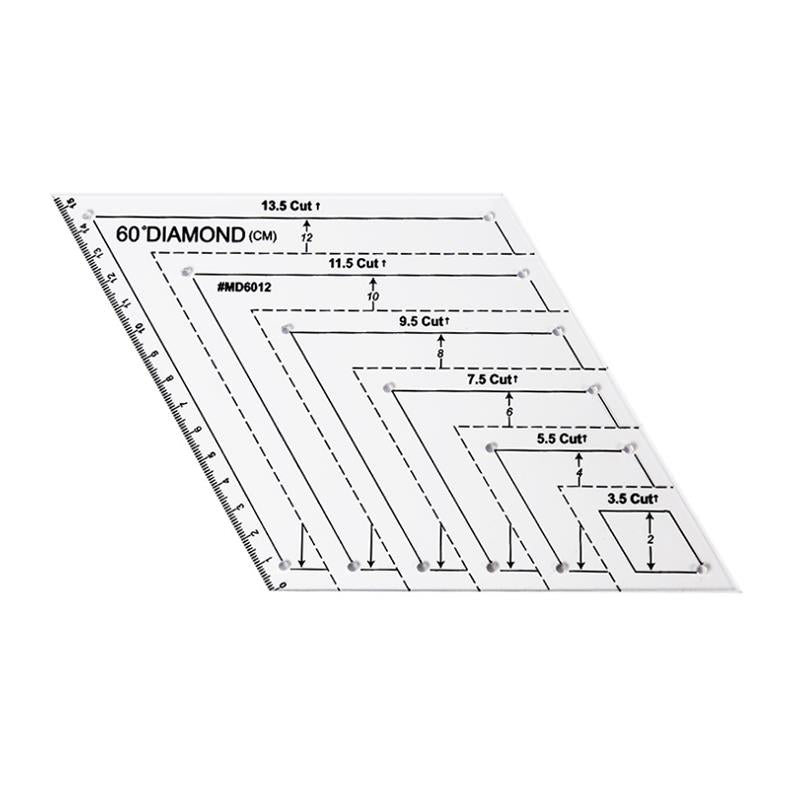 Hexagon Diamond Rulers Triangle Ruler Transparent Quilting Sewing Patchwork Craft Scale Ruler DIY Handmade Tailor Home Sewing Tools