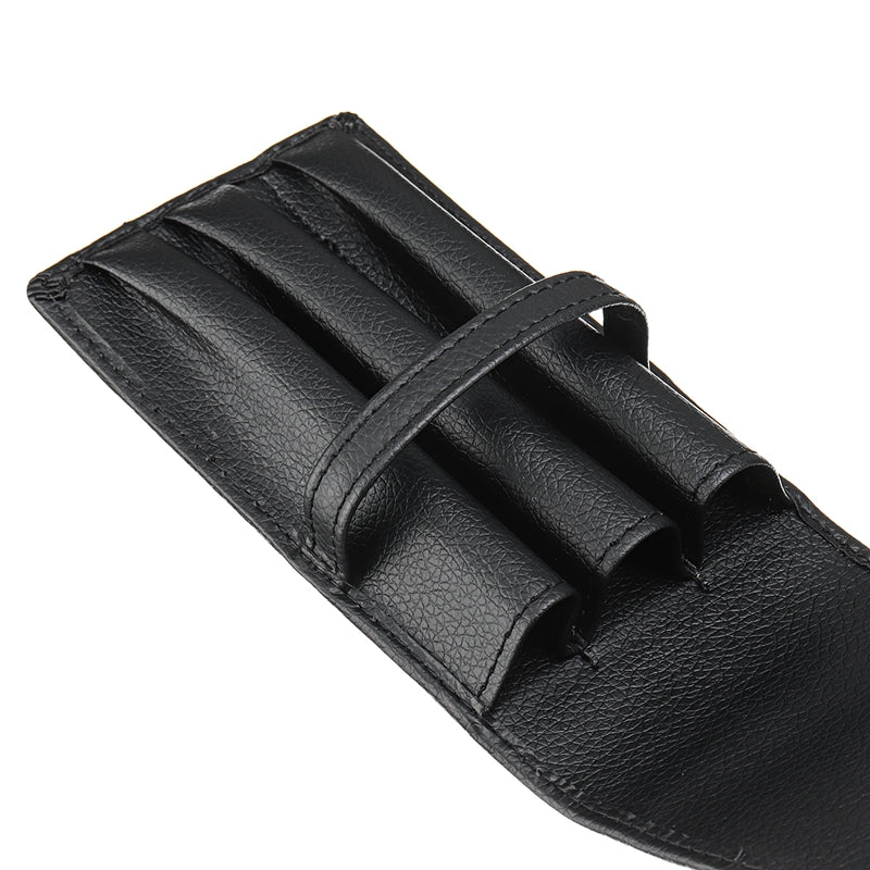 Fountain Pen Roller PU Leather Pouch Pen Case Holder Storage Bag For 3 Pens School Office Supplies