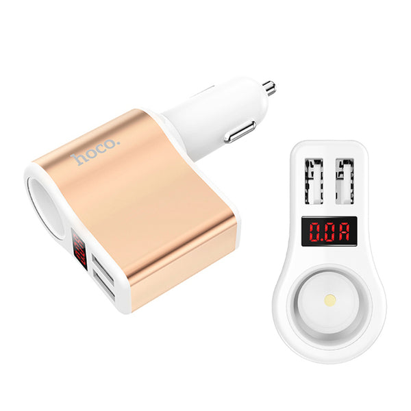 HOCO Z10 Dual USB 5 V 2.4A LED Display Car Charger for Samsung Xiaomi iPhone Huawei