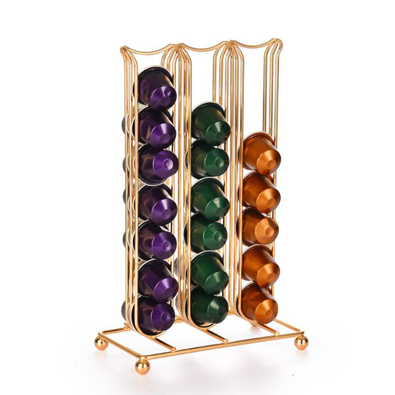 42Pc Coffee Capsules Cup Holder Dispenser Rack Capsule Tower Stand For ASISWJ
