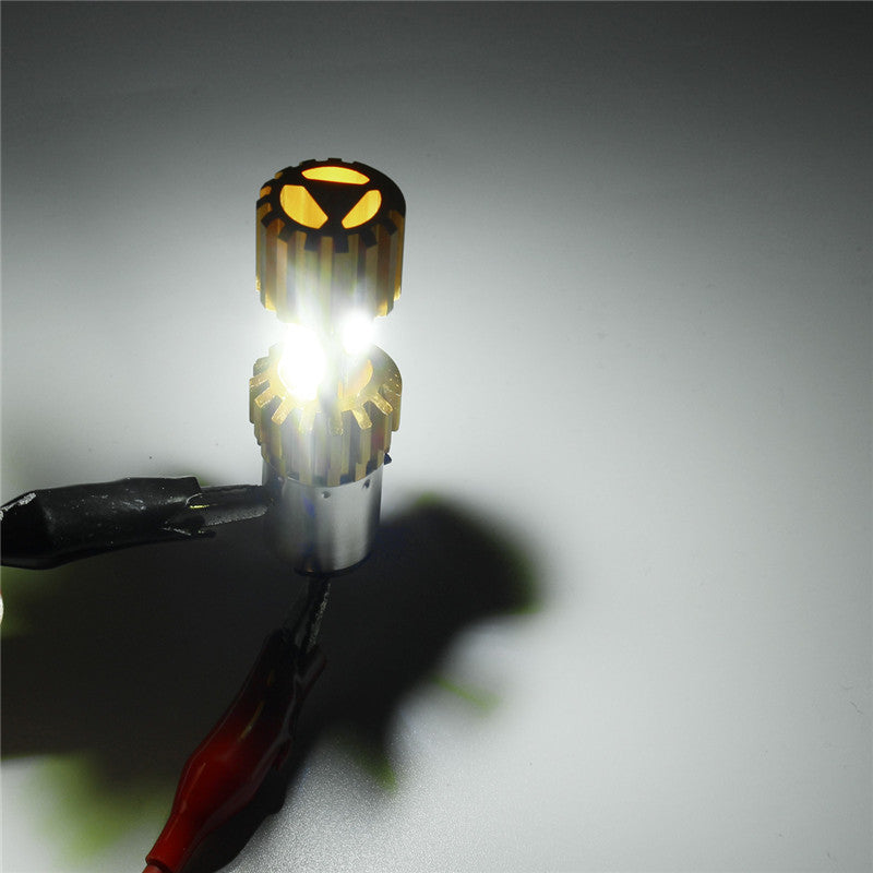H4 BA20D LED COB Motorcycle Bike Hi/Lo DC12V-24V High Bright Headlight Fog Lamp