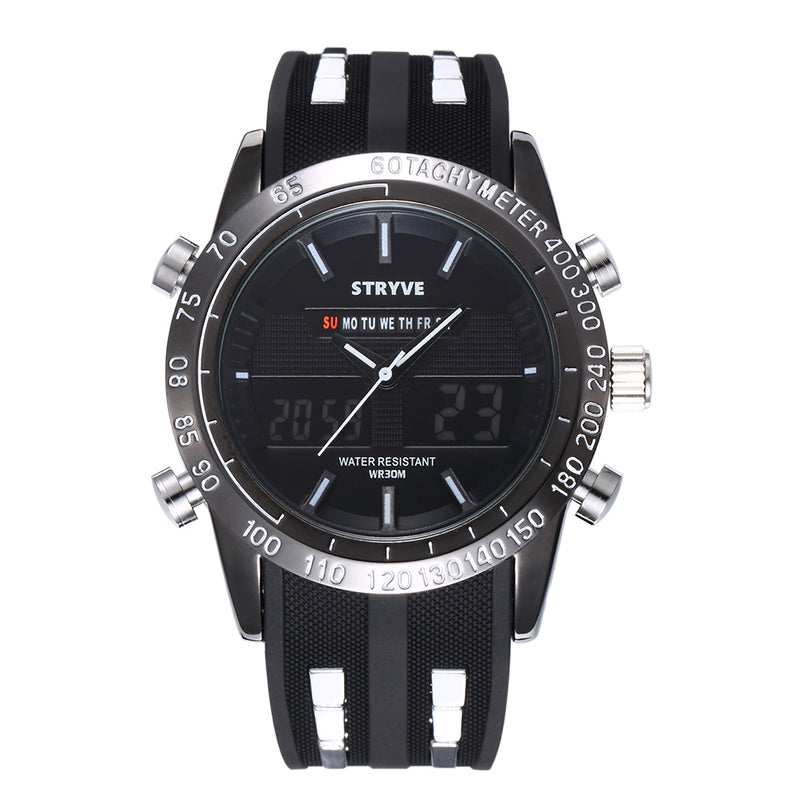 STRYVE S8005 Dual Display Digital Watch Fashion Chronograph Luminous Stopwatch Outdoor Watch