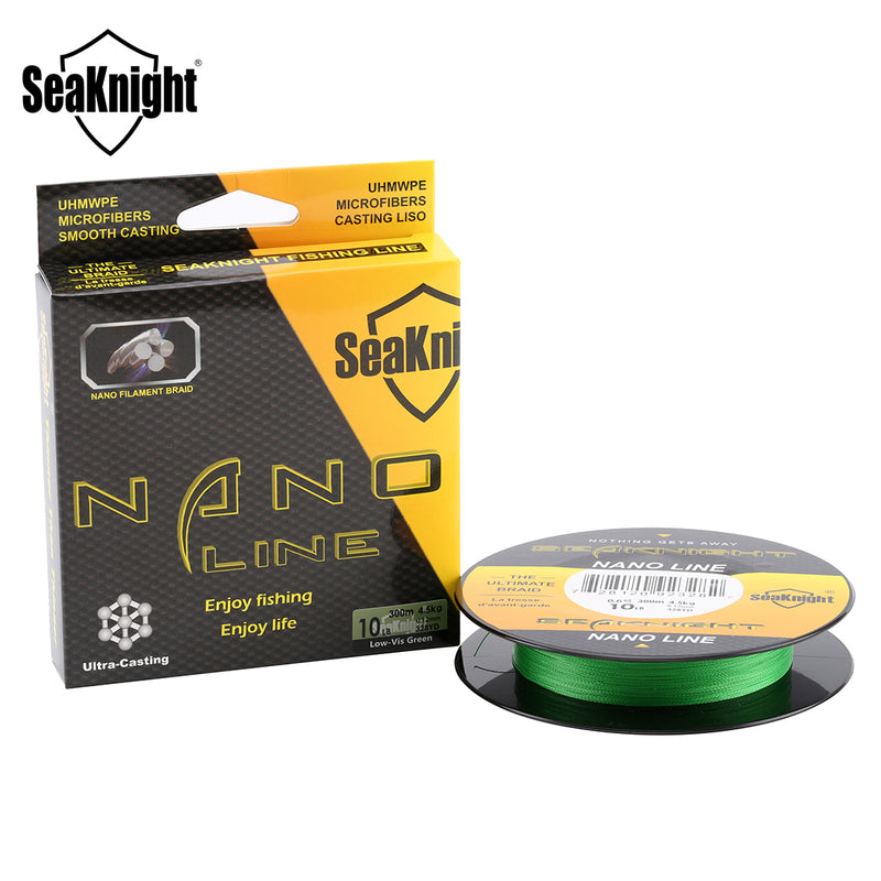 SeaKnight NANO 300M Fishing Line 4 Strands Wire Weaves PE Multifilament Braid Line 4-10LB 0.07-0.12m