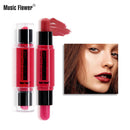 Music Flower Matte Mousse Lips Makeup Lip Stick Blush Effect Dual Function