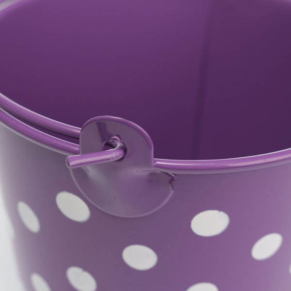 Mini Polka Dot Iron Sheet Flower Pot Flower Potted Plant Flowerpot Garden Decoration