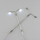 20PCS 3V Model Railway Layout Train LED Lamp Street Light Double Head HO N Scale 1:75 1:100 1:200