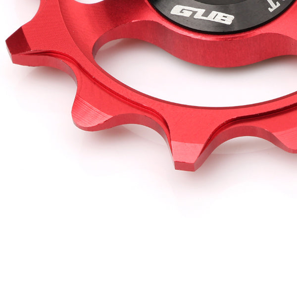 1Pc GUB 12T Tooth Bike Transmission CNC Aluminum Alloy Outdoor Bearing Tension Wheel Wheel Rear Bike Bicycle Cycling