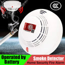 Smoke Detector Home Security Fire Alarm Photoelectric Sensor Battery Operated