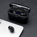 TWS Mini bluetooth LED Digital Display Earphone Waterproof Auto Pair Headset with 2000mAh Power Bank