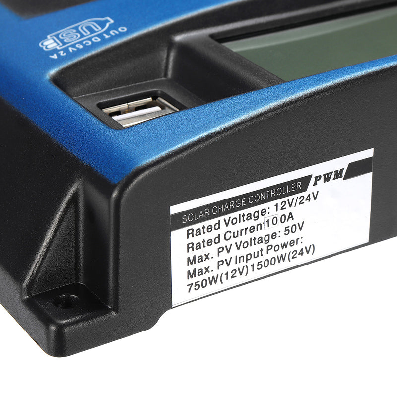 30/40/50/60/100A MPPT Solar Controller LCD Solar Charge Controller Accuracy Dual USB Solar Panel Battery Regulator