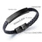Titanium Steel Men's Woven Leather Bracelet