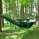 Outdoor Automatic Quick Open Portable Camping Hammock with Mosquito Double Parachute Hammocks Swing Sleeping Hammock Bed with Net Tent