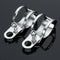 4pcs Chrome Motorcycle Front Rear Turn Signal Holder Fork Clamps Shock Bracket Cafe Racer