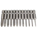 12 Sizes S2 Alloy Steel Magnetic Phillips Cross Screwdriver Bits For Electric Screwdriver Drill