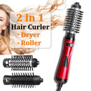 2 in 1 Hair Curler Brush Auto Hot Salon Styling Rod Dryer Roller Rotating Wand