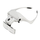 1X 1.5X 2X 2.5X 3.5X Headbrand Headset Jeweler Magnifier Magnifying Glass Loupe Glasses w/ LED Light