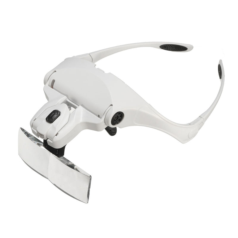 1X 1.5X 2X 2.5X 3.5X Headbrand Headset Jeweler Magnifier Magnifying Glass Loupe Glasses w/ LED Light