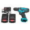 25V Rechargable Lithium Power Dirlls Cordless Electric Drill 2 Speed Adjustment LED Lighting Screw Driver Tool With 1 Or 2 Batteries