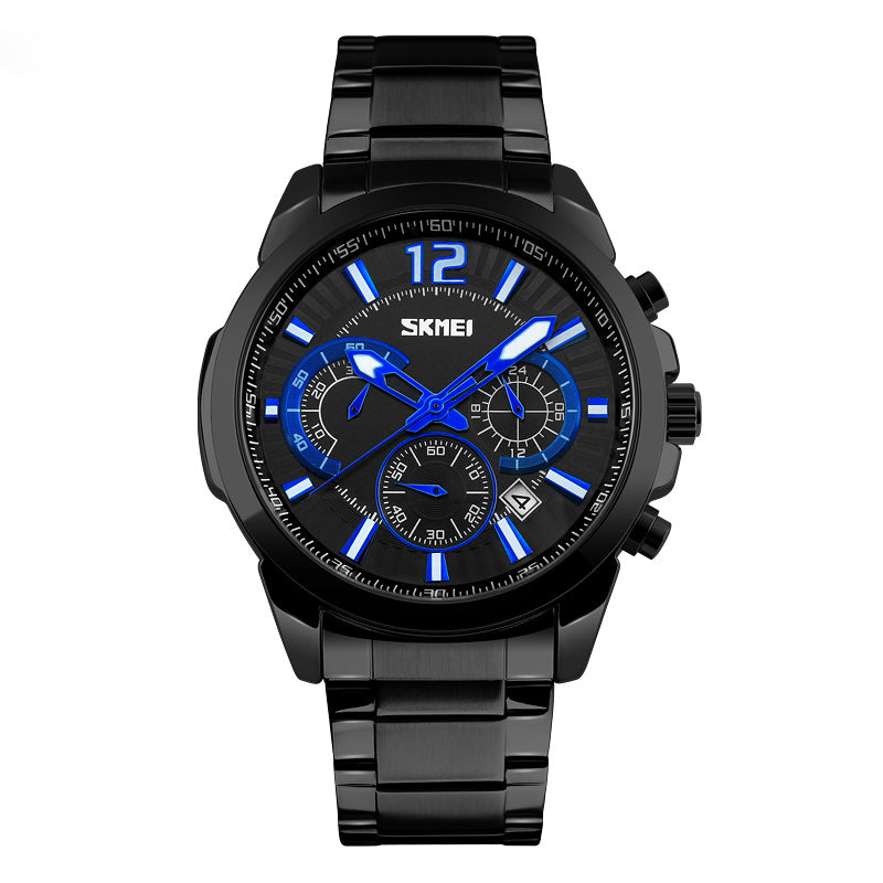 SKMEI 9108  Waterproof Stopwatch Display Date Casual Style Bussiness Men Quartz Watches