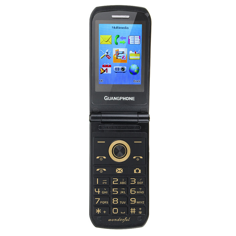 MAFAM E9 2.6'' 3800mAh Slim Fashion Flip Dual Touch Screen Dual Sim Card Dual Standby Feature Phone