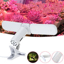 E27 30W SMD2835 Deformable Full Spectrum Two-Leaf 120 LED Grow Light Bulb With Lamp Holder Clip AC110-265V