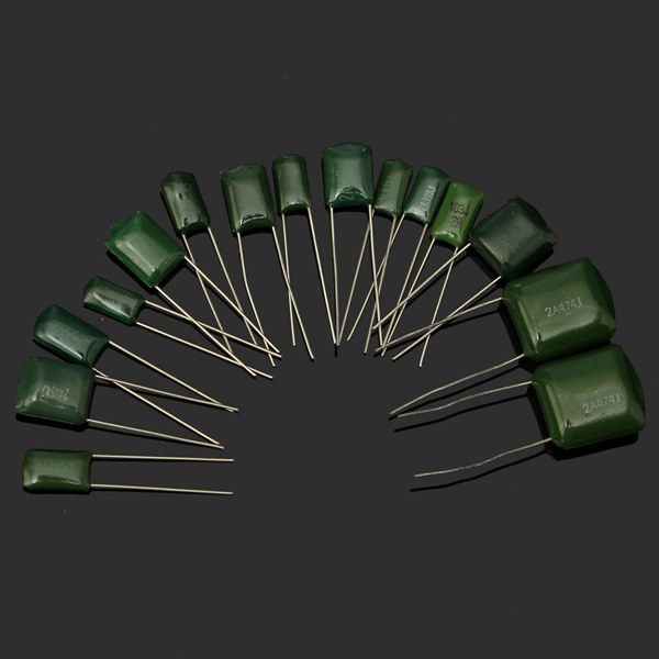150Pcs 100V Polyester Film Capacitor 15 Value 0.33nF-470nF Assorstment Kit