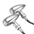 4pcs 10mm Motorcycle Bullet Turn Signal Indicator Light For Harley Davidson Cruiser Chopper Chrome