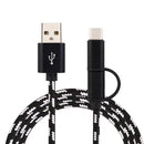 Bakeey 3A 2 in1 Micro Type-C Fast Charging Nylon Weave Data Cable  With Packaging Tiger Pattern For HUAWEI P30 XIAOMI MI9 Oneplus 7 S10 S10+