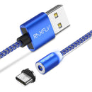 RAXFLY Braided 2A 1M 2M Magnetic USB Type-C Fast Charging Data Cable for Samsung Xiaomi Huawei
