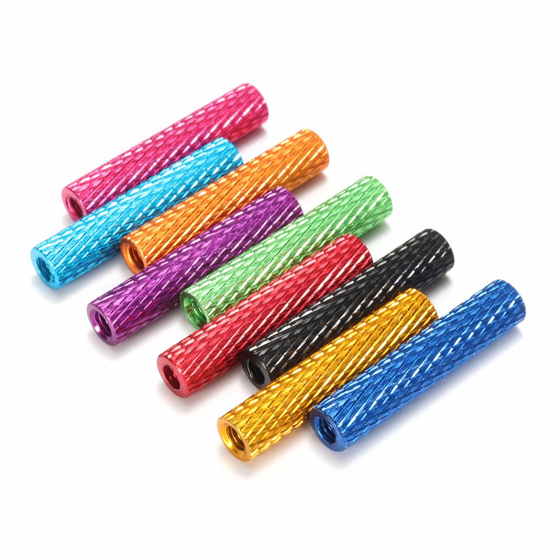 Suleve M3AS4 10Pcs M3 20mm Knurled Standoff Aluminum Alloy Anodized Spacer