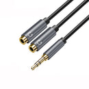 Headphone Splitter Audio Cable Male to 2 Female 3.5mm Audio Splitter Aux Cable Earphone Extension Cable for Mobile Phones