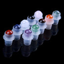 10Pcs Gemstone Essential Oil Bottles Refillable Roll-On Roller Storage Bottle Healing Crystals