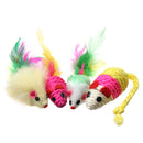 12Pcs Pet Cat Toys Kitty Rod Feather Bells Balls Fur Scratch Teaser Rat