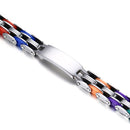 Trendy Stainless Steel Chain High Polished Silicone Cool Gift Bracelet for Men
