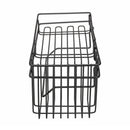 Hanging Rail Rack Storage Stand Kitchen Iron Wall Mounted Tidy Hook Black Baskets