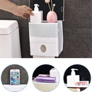 Wall Mounted Toilet Paper Roll Holder Bathroom Tissue Box Waterproof Dispenser