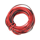 5PCS LUSTREON 10M Tinned Copper 22AWG 2 Pin Red Black DIY PVC Electric Cable Wire for LED Strips