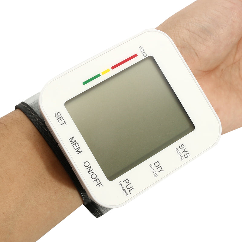 Automatic Digital Wrist Cuff Blood Pressure Monitor BP Machine Home Measurement