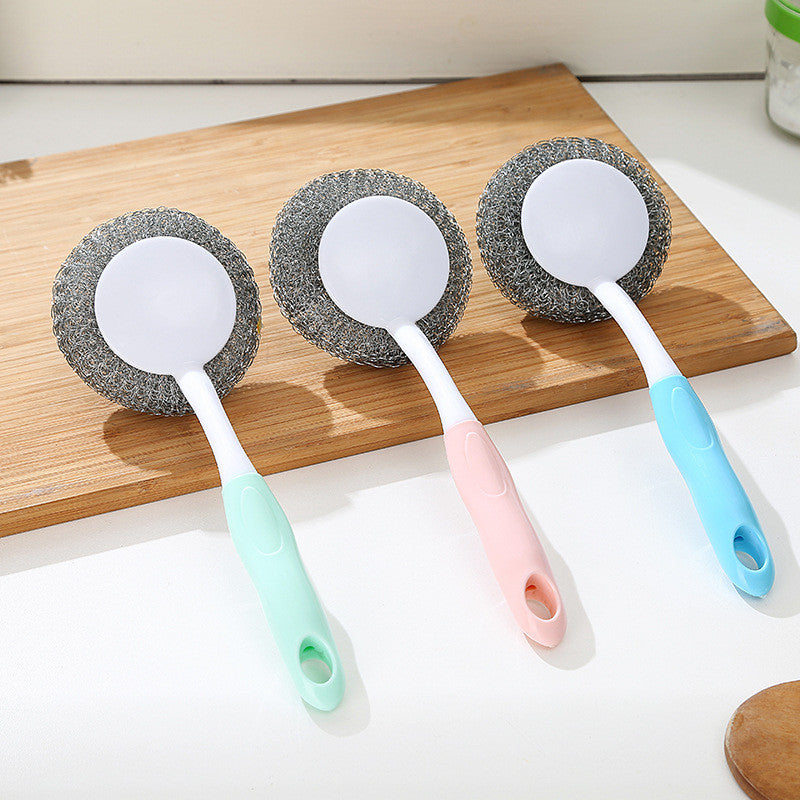 Round Head Cleaning Brushes Kitchen Cleaning Tools Cookware Cleaning Brushes With Handle