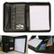 Business Briefcase Bag PU Leather Black Document File Holder Card Holder Office Handbag for Men