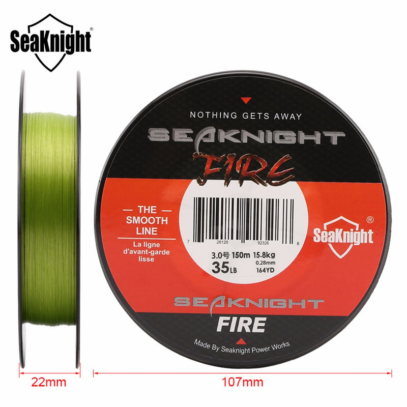 SeaKnight FIRE Fishing Line 150M Fire Filament Line Ultra-Casting Smooth Super PE Line Floating Line