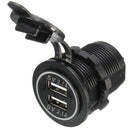 Car Vehicle Dual USB Power Charger Sockets Waterproof  5V 2.1A 2.1A