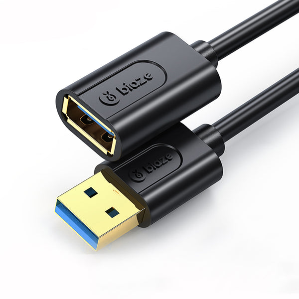 Biaze USB Extension Cable USB 3.0 Data Cable USB 3.0 Extender Data Cord Mini USB Extension Cable for Smart TV PS4 SSD Computer