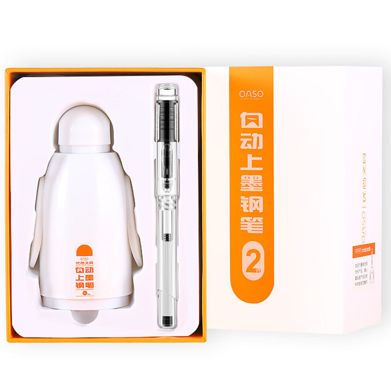 Oaso Automatic Inking Fountain Pen 0.38mm Nib Writing Signing Pens Office School Stationery Supplies Gifts