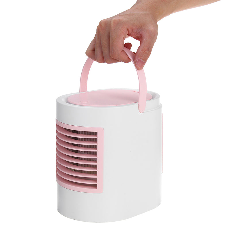 5V 3 Speeds Portable Air Cooler USB Oval Air Conditioner Fan Mini Water Cooling Fan Conditioner
