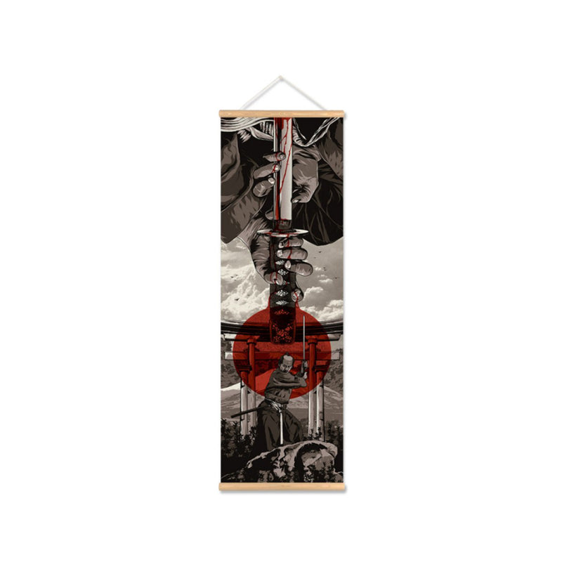 20x60cm HD Ukiyoe Canvas Paintings Wall Art Poster Hanging Picture Home Decor