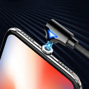 FLOVEME 90 Degree Angle Type C LED Magnetic Braided Fast Charging Data Cable 1M For Smart Phone