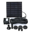 Water Garden Patio 1.2W Solar Panel Pool Bird Bath Fountain Water Pump with 4 Nozzles