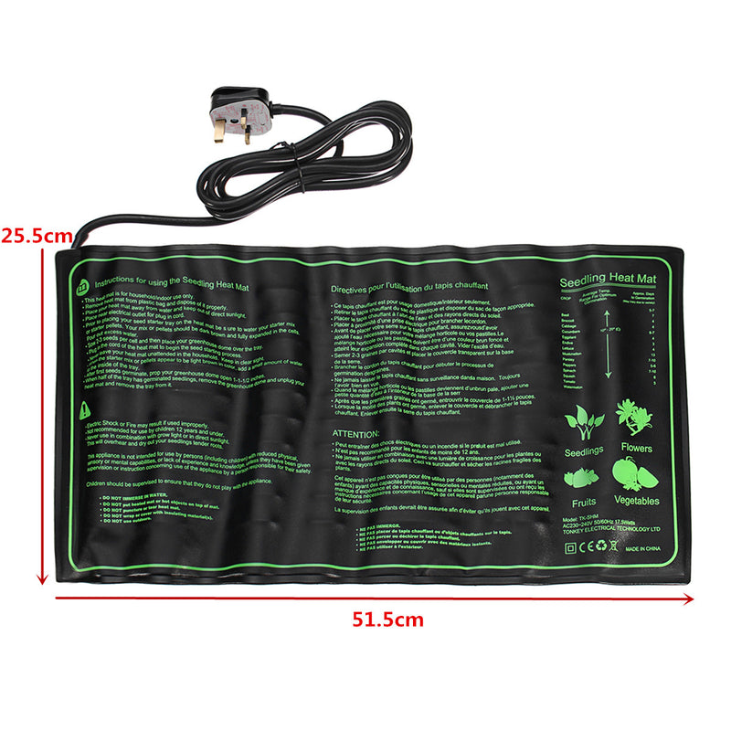 Garden 20 x10 Inch Seedling Heating Pads Germination Propagation Clone Reptile Starter Warm Mat